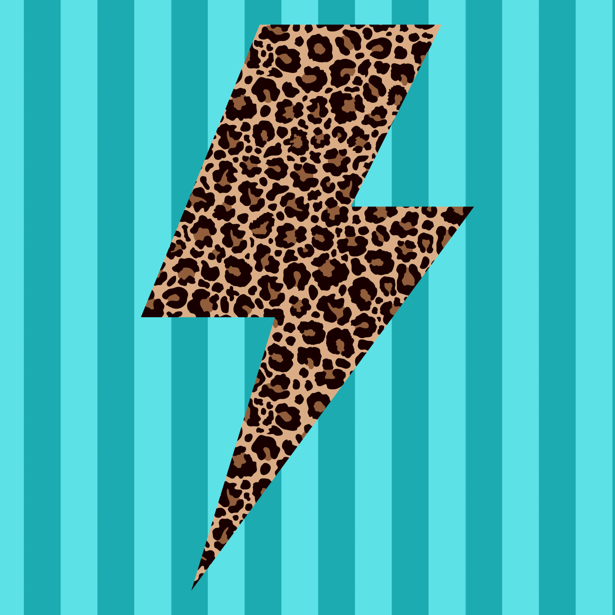 Striped Lightening Bolt Cheetah Print